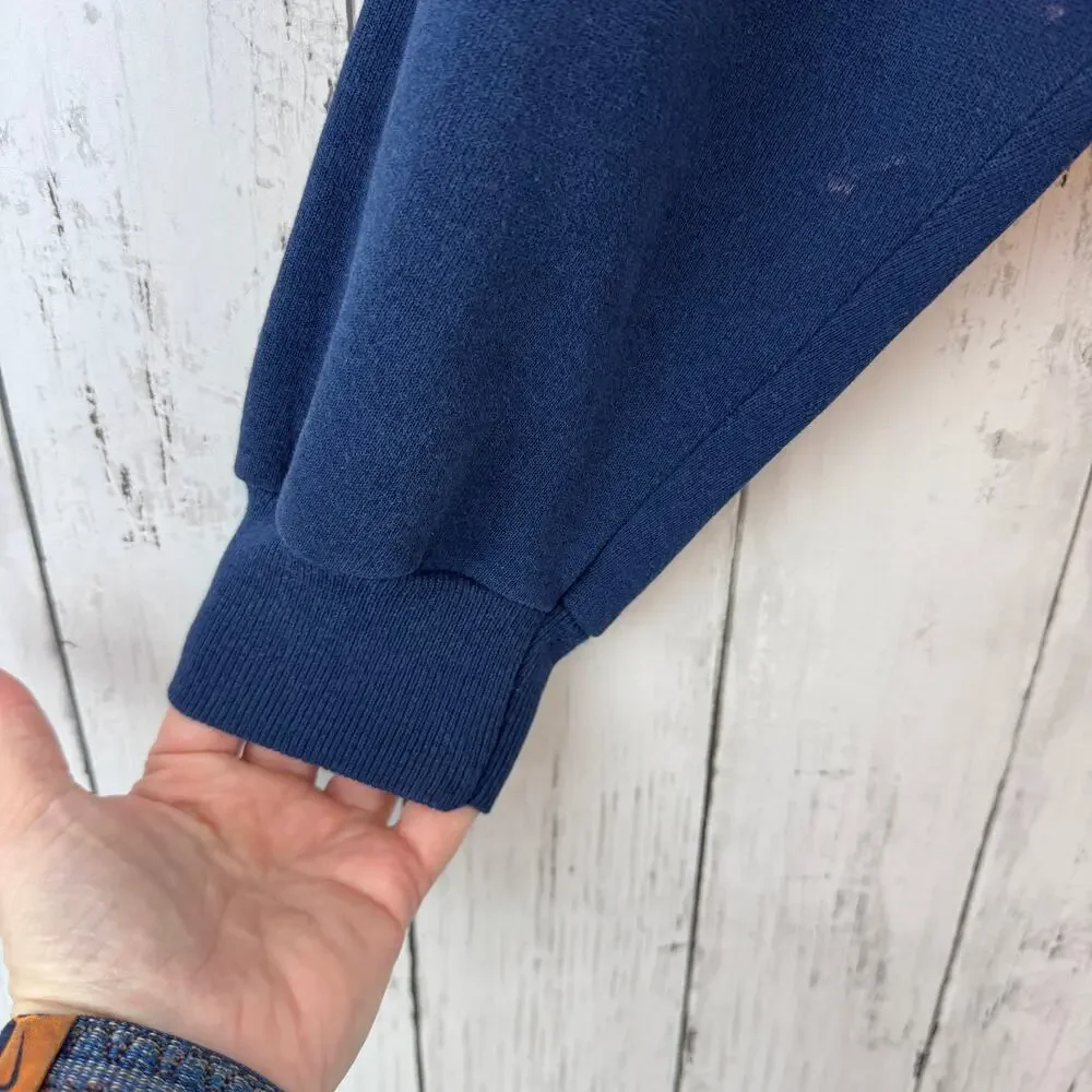 VTG Morning Sun Blue Collared Sweatshirt Grandma Winter Forest Forrer Size XL